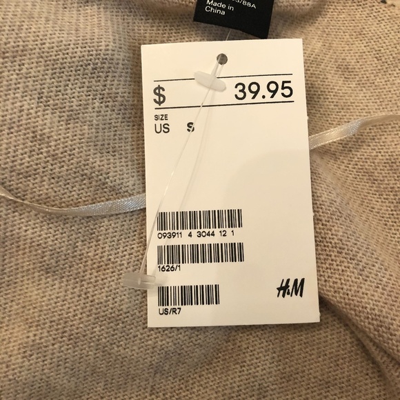 **H&M* Tan Ruffle Trim Tie Front Cardigan Sweater - Picture 7 of 7